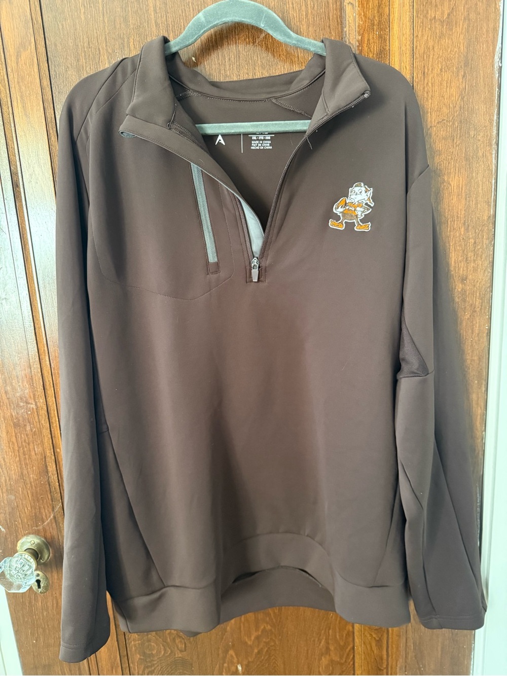 Antigua Cleveland Browns Quarter Zip Pullover 2XL Brownie Elf